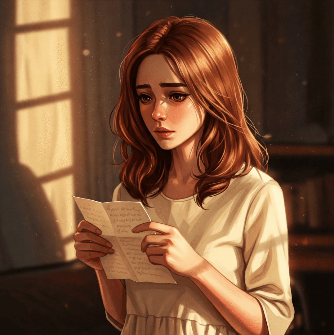Límites cuando tu ex insiste en regresar. Mujer mirando una carta.